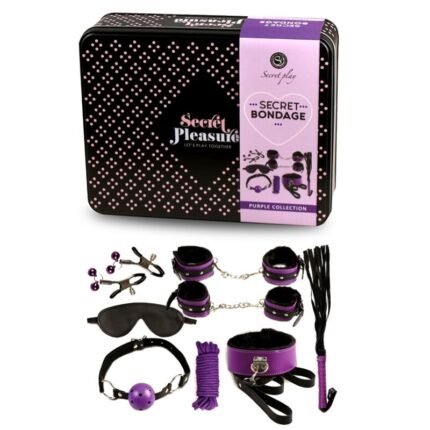 SECRETPLAY - BDSM SET 8PCS LILA / NEGRO - CandyHot - Foto 2