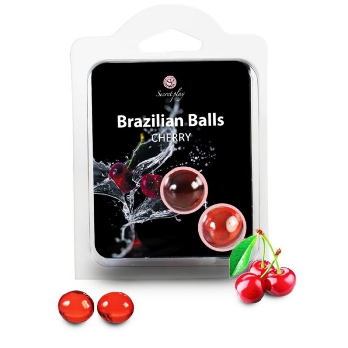 SECRETPLAY - BRAZILIAN BALLS CEREZA SET 2 BOLAS - CandyHot - Foto 1