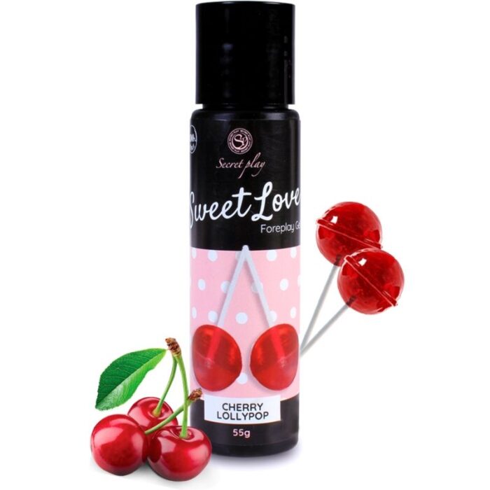 SECRETPLAY - CEREZA LOLLIPOP GEL SWEET LOVE 60 ML - CandyHot - Foto 2