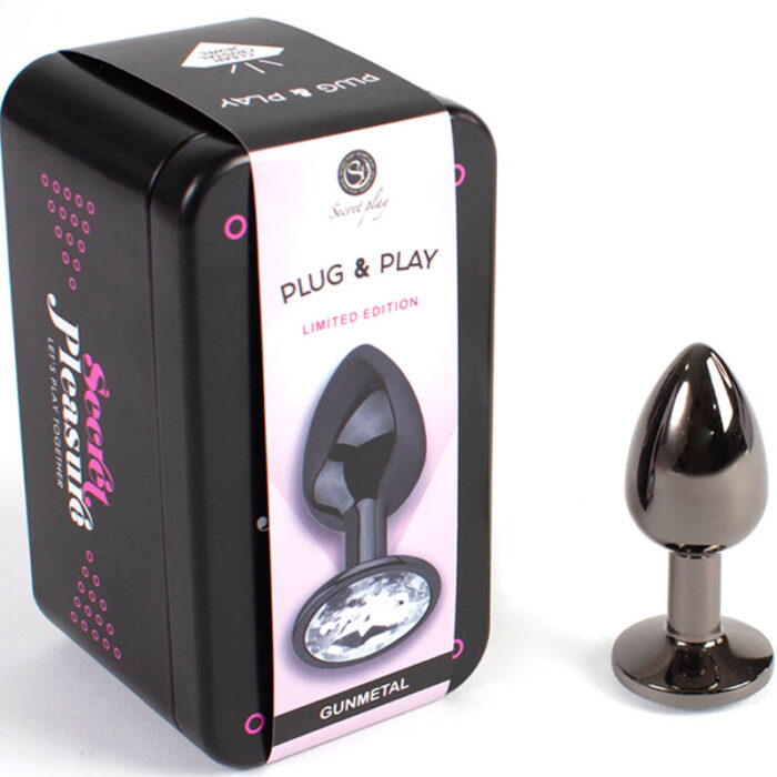 SECRETPLAY - GUNMETAL BUTT PLUG TALLA S 7 CM - CandyHot - Foto 2