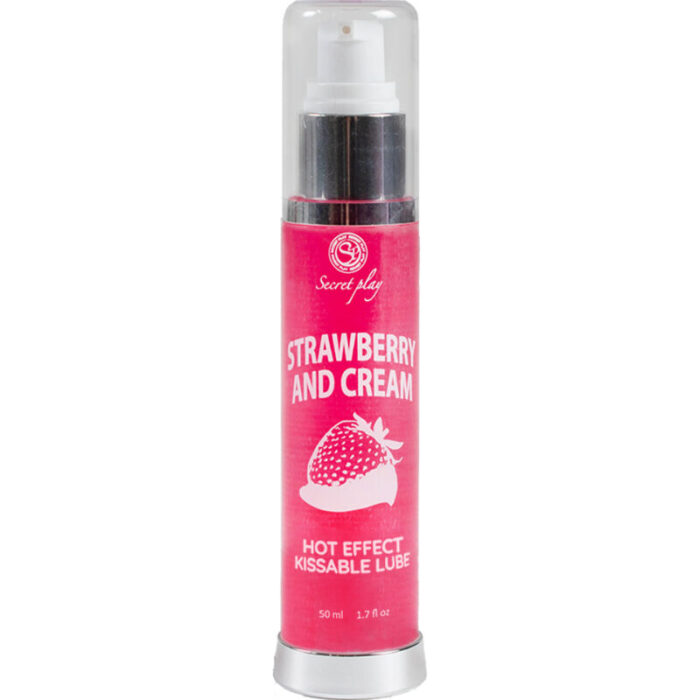 SECRETPLAY - LUBRICANTE 2-1 EFECTO CALOR FRESA&NATA 50 ML - CandyHot - Foto 2