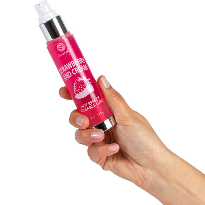 SECRETPLAY - LUBRICANTE 2-1 EFECTO CALOR FRESA&NATA 50 ML - CandyHot - Foto 3