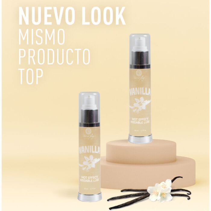 SECRETPLAY - LUBRICANTE 2-1 EFECTO CALOR VAINILLA 50 ML - CandyHot - Foto 4