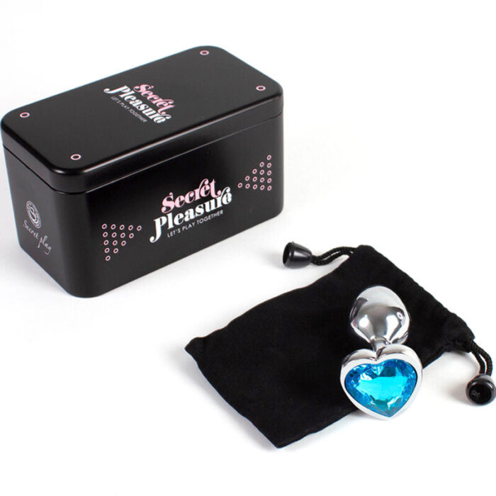 SECRETPLAY - METAL BUTT PLUG CORAZÓN AZUL TALLA S 7 CM - CandyHot - Foto 4