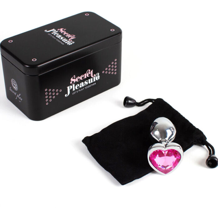 SECRETPLAY - METAL BUTT PLUG CORAZÓN FUCSIA TALLA S 7 CM - CandyHot - Foto 4