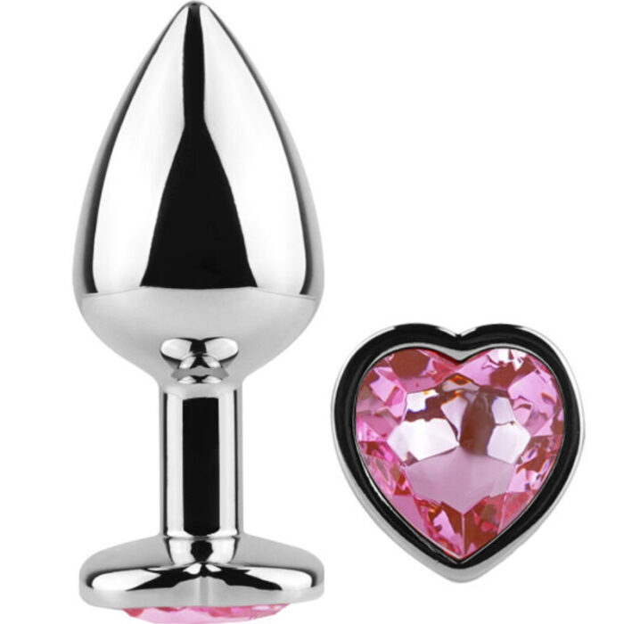 SECRETPLAY - METAL BUTT PLUG CORAZÓN FUCSIA TALLA S 7 CM - CandyHot - Foto 1