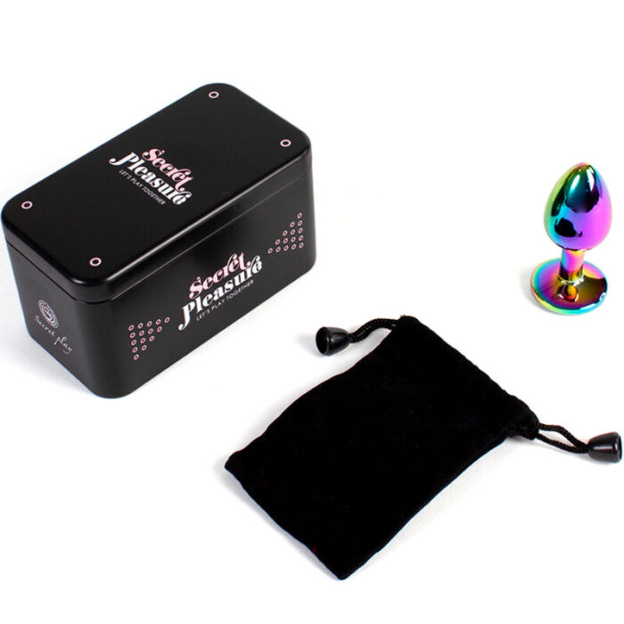 SECRETPLAY - METAL BUTT PLUG MULTICOLOR TALLA S 7 CM - CandyHot - Foto 4