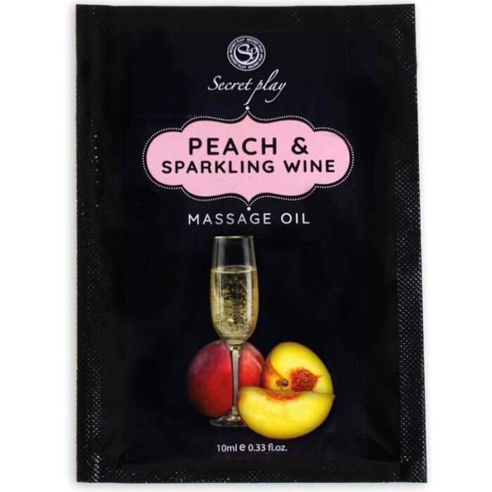 SECRETPLAY - MONODOSIS ACEITE MASAJE MELOCOTÓN Y CAVA 10 ML - CandyHot - Foto 1