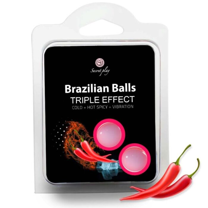 SECRETPLAY - SET 2 BRAZILIAN BALLS TRIPLE EFECTO - CandyHot - Foto 1