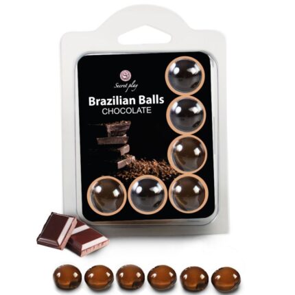 SECRETPLAY - SET 6 BRAZILIANS BALLS CHOCOLATE - CandyHot - Foto 1
