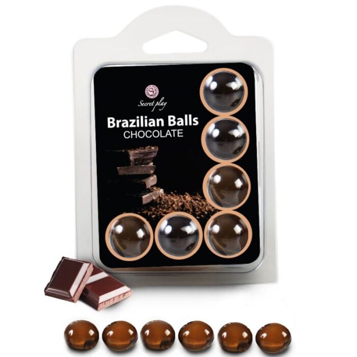 SECRETPLAY - SET 6 BRAZILIANS BALLS CHOCOLATE - CandyHot - Foto 1