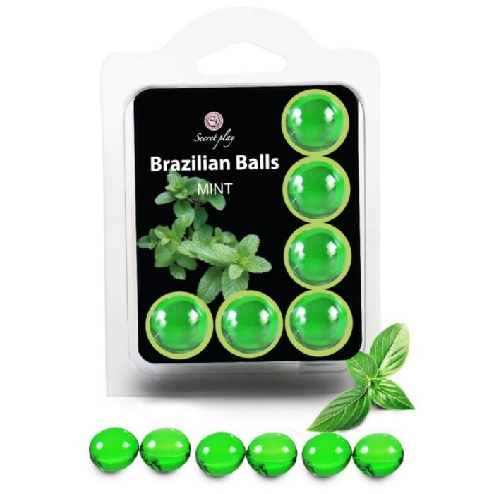 SECRETPLAY - SET 6 BRAZILIANS BALLS MENTA - CandyHot - Foto 1