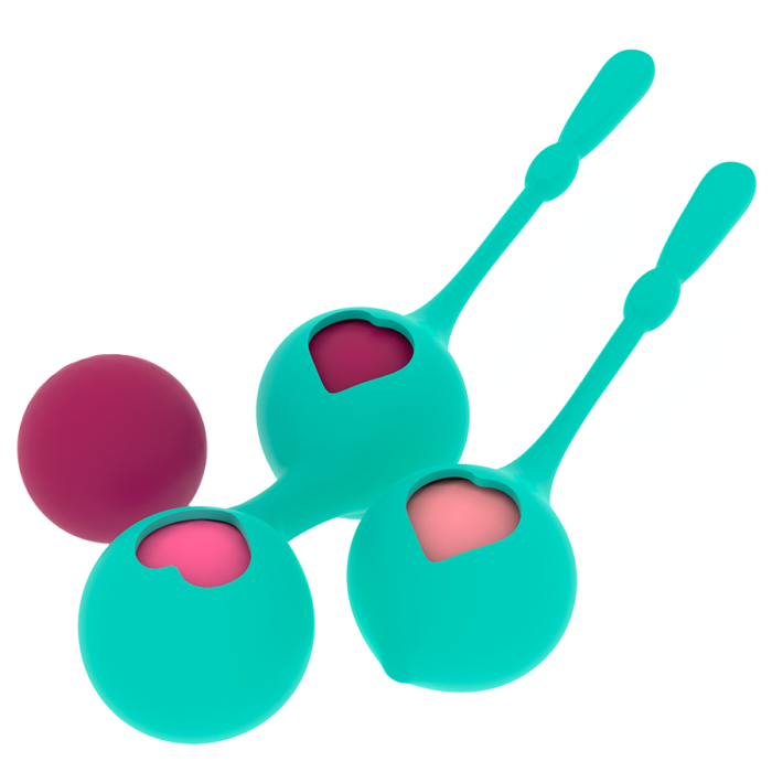 SET DEVA RITUAL ENTRENAMIENTO PELVICO VERDE AQUA - CandyHot - Foto 4