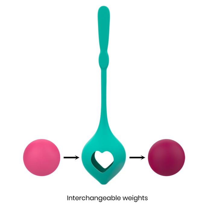 SET DEVA RITUAL ENTRENAMIENTO PELVICO VERDE AQUA - CandyHot - Foto 5