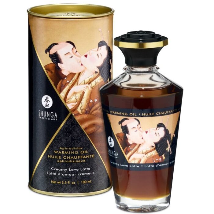 SHUNGA - ACEITE MASAJE EFECTO CALOR SABOR CAFE 100 ML - CandyHot - Foto 1