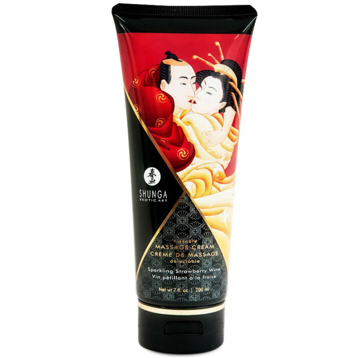 SHUNGA - CREMA MASAJE FRESAS Y CAVA 200 ML - CandyHot - Foto 1