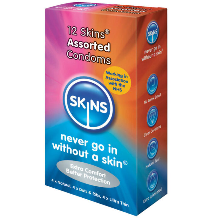 SKINS - PRESERVATIVOS NATURAL + FINO + PUNTOS & ESTRIAS 12 UDS - CandyHot - Foto 1
