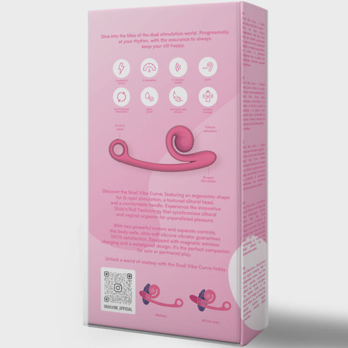 SNAIL VIBE - CURVE VIBRADOR ROSA - CandyHot - Foto 5