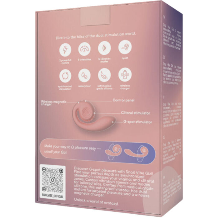 SNAIL VIBE - GIZI ESTIMULADOR DUAL ROSA - CandyHot - Foto 5