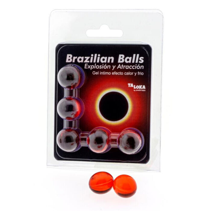 TALOKA - BRAZILIAN BALLS GEL EXCITANTE EFECTO CALOR Y FRÍO 5 BOLAS - CandyHot - Foto 1