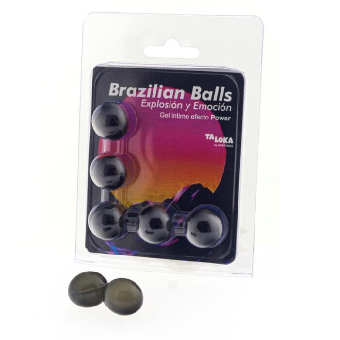 TALOKA - BRAZILIAN BALLS GEL EXCITANTE EFECTO POWER 5 BOLAS - CandyHot - Foto 1
