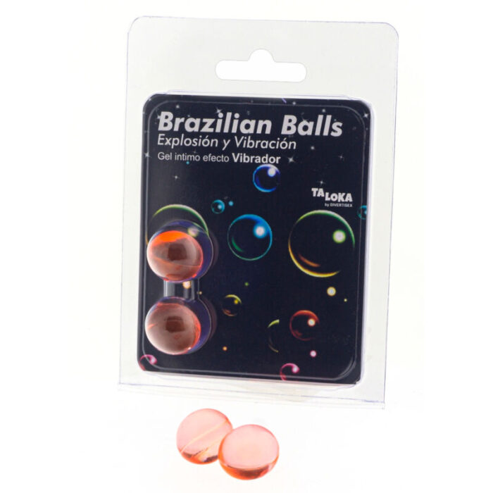 TALOKA - BRAZILIAN BALLS GEL EXCITANTE EFECTO VIBRACIÓN 2 BOLAS - CandyHot - Foto 1