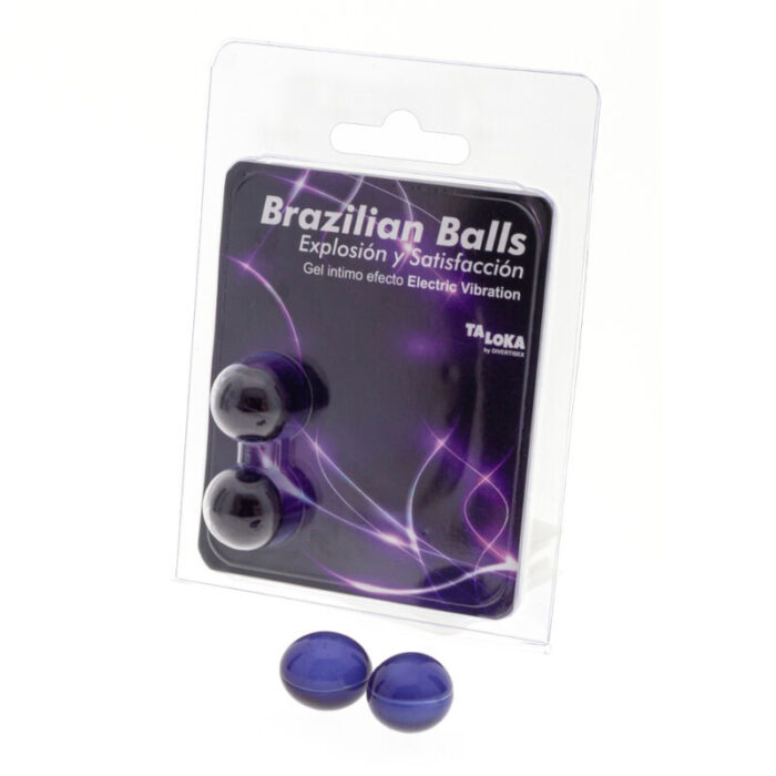 TALOKA - BRAZILIAN BALLS GEL EXCITANTE EFECTO VIBRACIÓN ELÉCTRICA 2 BOLAS - CandyHot - Foto 1