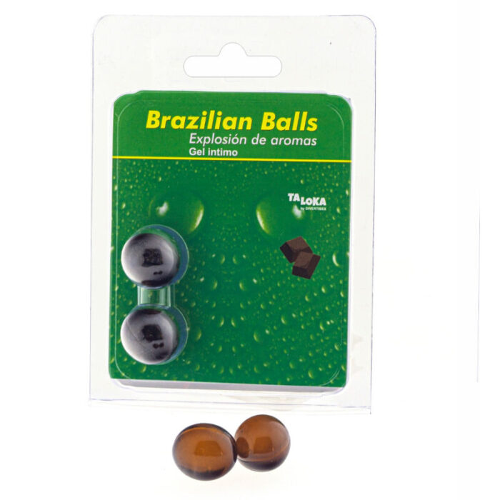TALOKA - BRAZILIAN BALLS GEL ÍNTIMO CHOCOLATE 2 BOLAS - CandyHot - Foto 1