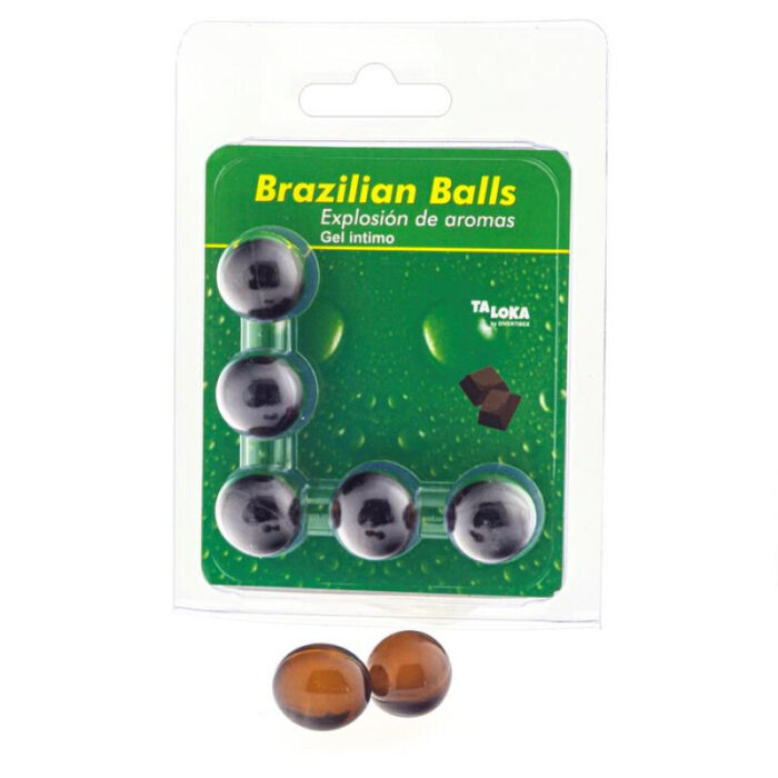 TALOKA - BRAZILIAN BALLS GEL ÍNTIMO CHOCOLATE 5 BOLAS - CandyHot - Foto 1