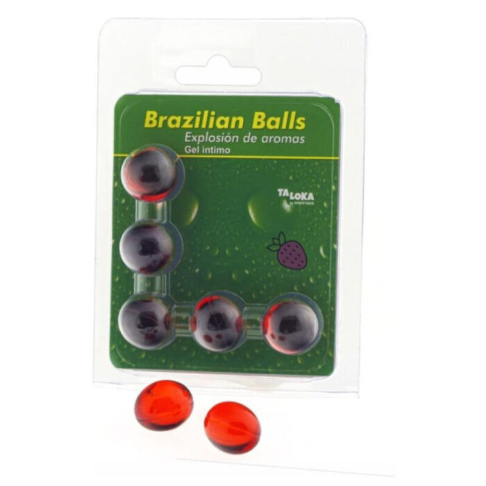 TALOKA - BRAZILIAN BALLS GEL ÍNTIMO FRESA 5 BOLAS - CandyHot - Foto 1