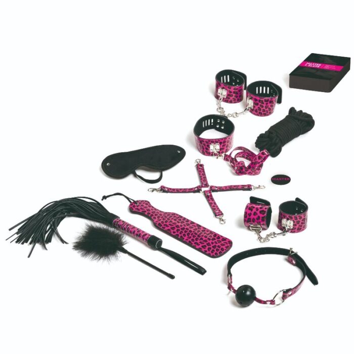 TEASE & PLEASE - JUEGO 13 ACCESORIOS BONDAGE MAGENTA - CandyHot - Foto 1