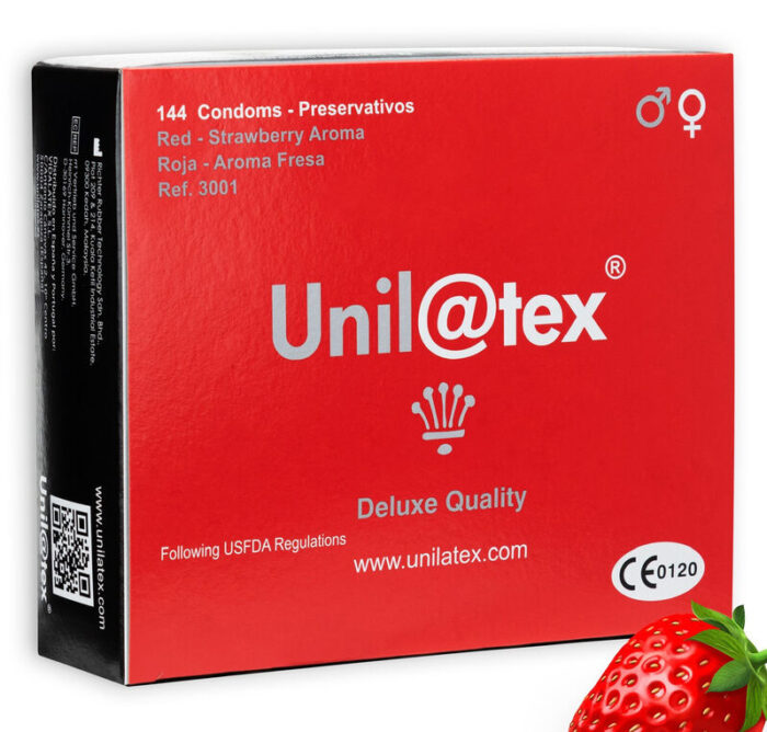 UNILATEX - PRESERVATIVOS ROJOS/FRESA 144 UDS - CandyHot - Foto 1