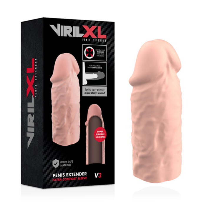 VIRILXL - EXTENSION DE PENE LIQUID SILICONE V3 NATURAL - CandyHot - Foto 2