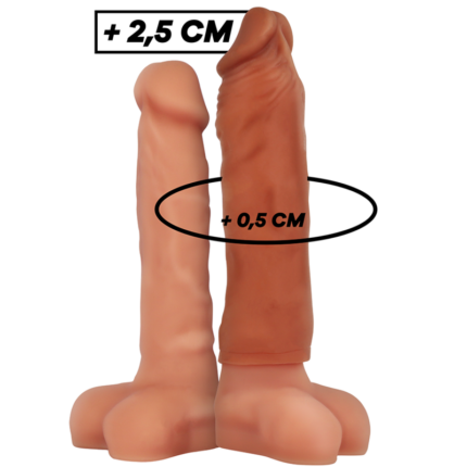 VIRILXL - EXTENSIÓN DE PENE LIQUID SILICONE V5 MARRÓN - CandyHot - Foto 1