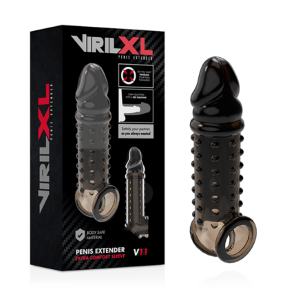 VIRILXL - EXTENSION Y FUNDA DE PENE  V11 NEGRO - CandyHot - Foto 2