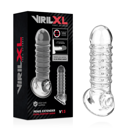 VIRILXL - EXTENSION Y FUNDA  DE PENE  V15 TRANSPARENTE - CandyHot - Foto 2