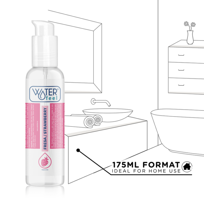WATERFEEL - LUBRICANTE BASE AGUA FRESA 175 ML - CandyHot - Foto 5