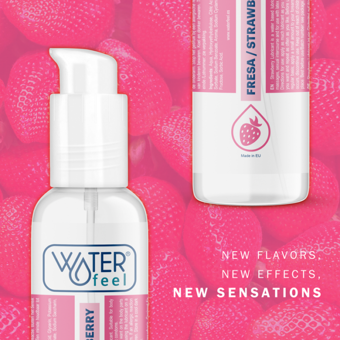 WATERFEEL - LUBRICANTE BASE AGUA FRESA 175 ML - CandyHot - Foto 6