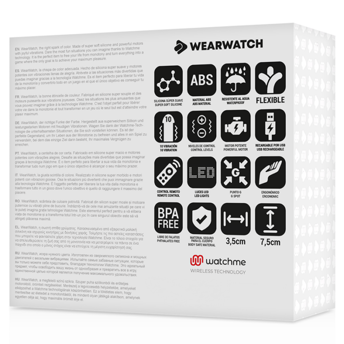 WEARWATCH - HUEVO CONTROL REMOTO TECHNOLOGY WATCHME FUCSIA / AZABACHE - CandyHot - Foto 5