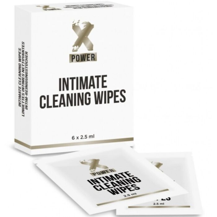 XPOWER - INTIMATE CLEANING WIPES TOALLITAS LIMPIEZA INTIMA 6 UNIDADES - CandyHot - Foto 1