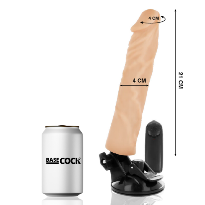BASECOCK - VIBRADOR REALÍSTICO CONTROL REMOTO NATURAL 21 CM -O- 4 CM - CandyHot - Foto 2