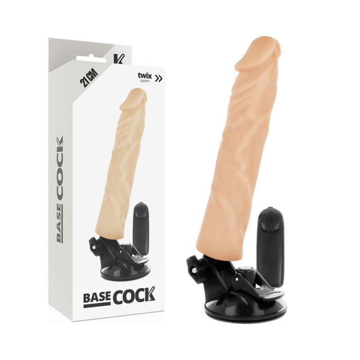 BASECOCK - VIBRADOR REALÍSTICO CONTROL REMOTO NATURAL 21 CM -O- 4 CM - CandyHot - Foto 1