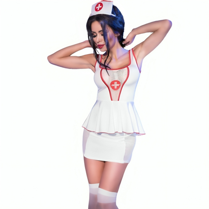 CHILIROSE - CR 4160 DISFRAZ ENFERMERA TOP & FALDA S/M - CandyHot - Foto 1