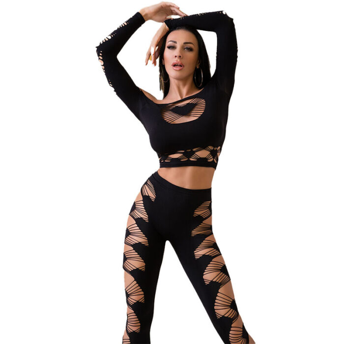 CHILIROSE - CR 4436 TOP & LEGGINS NEGRO S/L - CandyHot - Foto 1