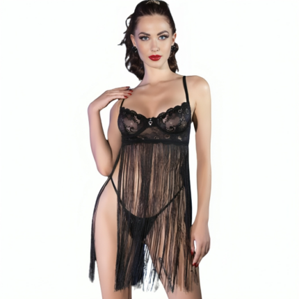 CHILIROSE - CR 4496 BABYDOLL NEGRO L/XL - CandyHot - Foto 1