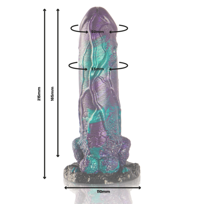 EPIC - BASILISK DILDO DOBLE PLACER ESCAMOSO TAMAÑO GRANDE - CandyHot - Foto 2