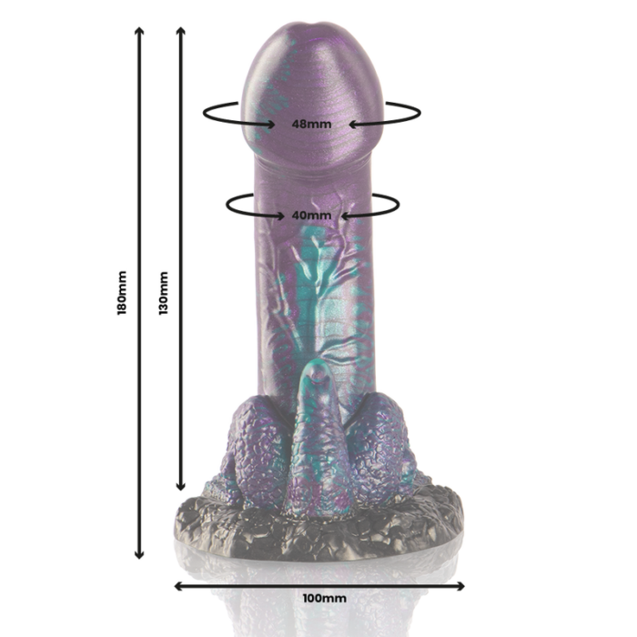 EPIC - BASILISK DILDO DOBLE PLACER ESCAMOSO TAMAÑO PEQUEÑO - CandyHot - Foto 2
