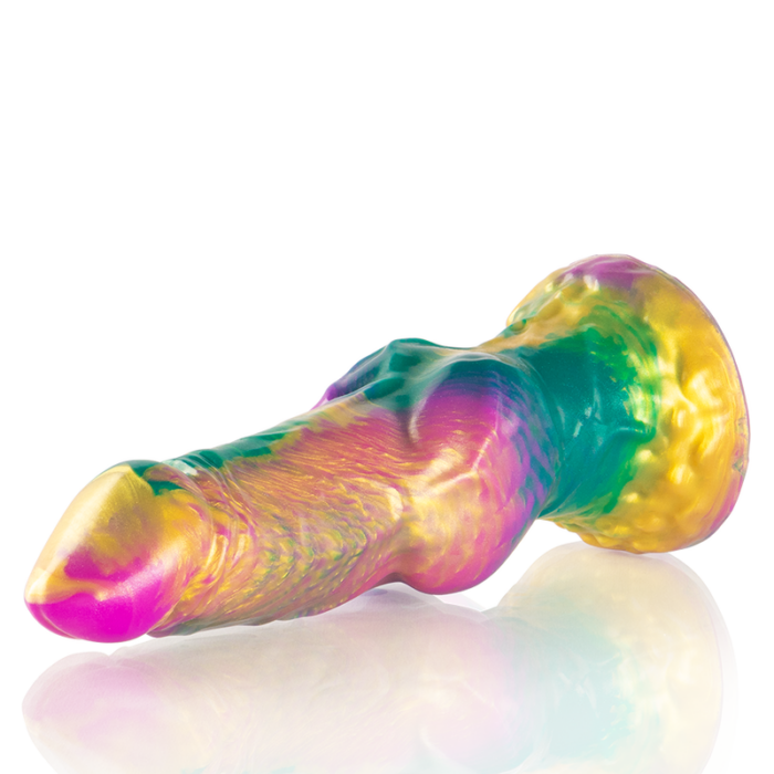 EPIC - IRIS DILDO CON TESTÍCULOS ARCOÍRIS DE PLACER - CandyHot - Foto 5