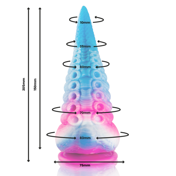 EPIC - PHORCYS DILDO TENTÁCULO AZUL TAMAÑO GRANDE - CandyHot - Foto 4