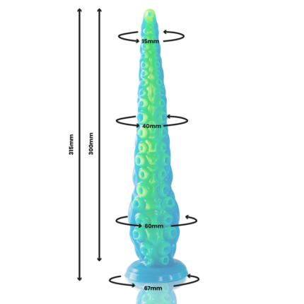 EPIC - SCYLLA DILDO TENTÁCULO FINO FLUORESCENTE TAMAÑO GRANDE - CandyHot - Foto 2